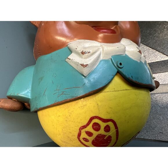 Vintage 1969 Fisher Price Roly Poly Bear Toy – Rolling Wobbly Bear Collectible - Picture 4 of 11